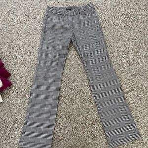 Express black and white patterned work pants